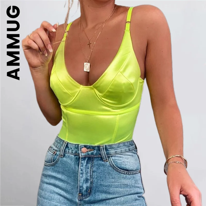 Ammug Summer 2022 Sexy Bodysuit Stretchy V Neck Women Body Spaghetti Strap Playsuits Backless Female Gold Green Pink Jumpsuit
Ammug Summer 2022 Sexy Bodysuit Stretchy V Neck Women Body Spaghetti Strap Playsuits Backless Female Gold Green Pink Jumpsuit