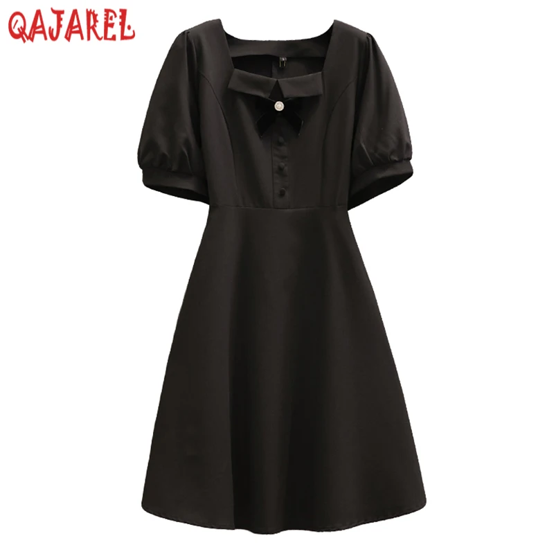 2023 New White Short Sleeve Bow Sqaure Collar Midi Dress Summer Elegant Bodycon Casual Dress Women Korean Vintage Hepburn Dress
2023 New White Short Sleeve Bow Sqaure Collar Midi Dress Summer Elegant Bodycon Casual Dress Women Korean Vintage Hepburn Dress