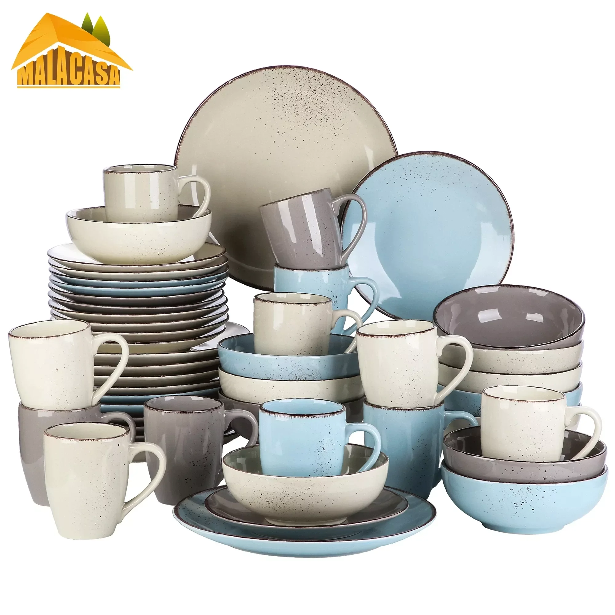 16/32/48-Piece Stoneware Ceramic Dinnerware Set with Dinner Plate,Dessert Plate,800ml Bowl, Mug Tableware Set
16/32/48-Piece Stoneware Ceramic Dinnerware Set with Dinner Plate,Dessert Plate,800ml Bowl, Mug Tableware Set