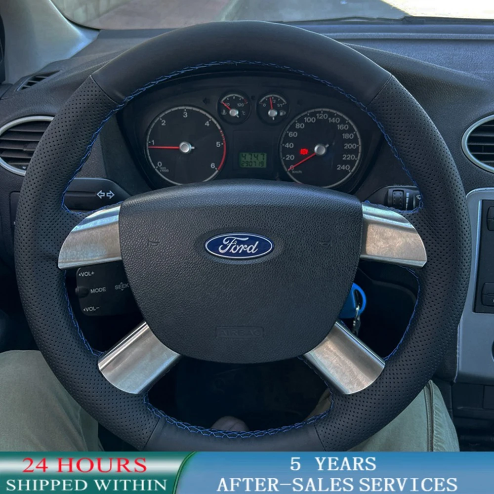 Customized Car Steering Wheel Cover Anti-Slip Leather Original Steering Wheel Braid For Ford Kuga Focus 2 C-MAX Car Accessories
Customized Car Steering Wheel Cover Anti-Slip Leather Original Steering Wheel Braid For Ford Kuga Focus 2 C-MAX Car Accessories