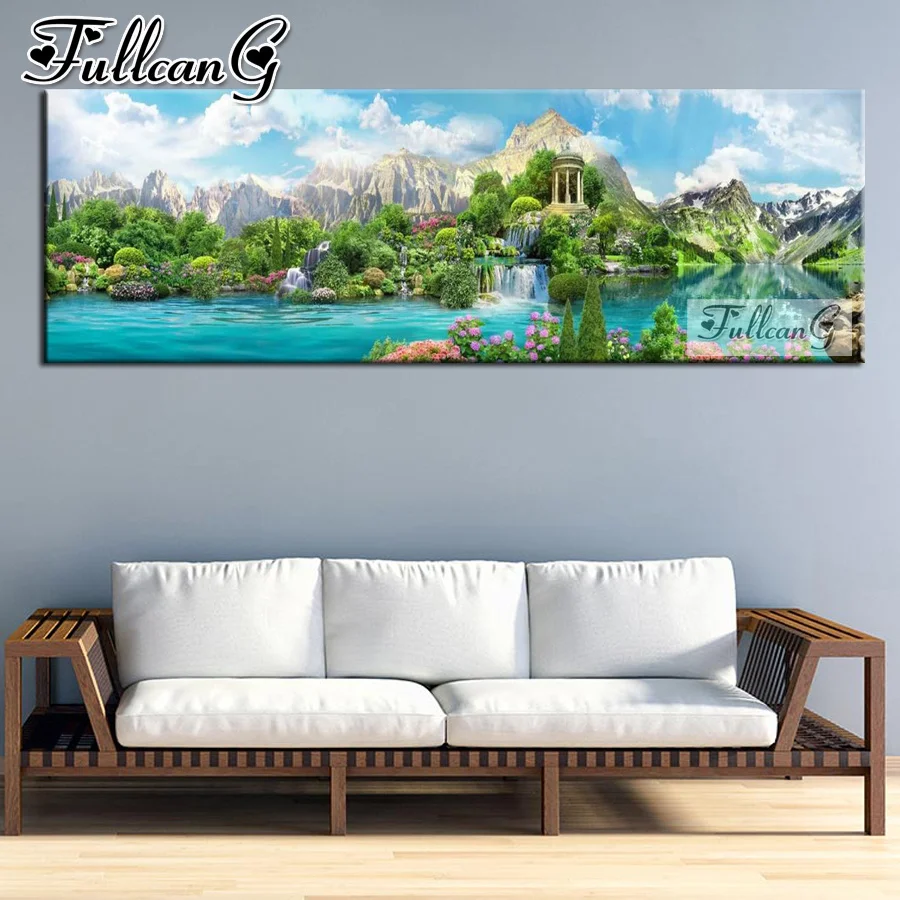FULLCANG natural mountain river scenery Diamond Painting cross stitch large diy rhinestone embroidery mosaic home decor FG1163
FULLCANG natural mountain river scenery Diamond Painting cross stitch large diy rhinestone embroidery mosaic home decor FG1163