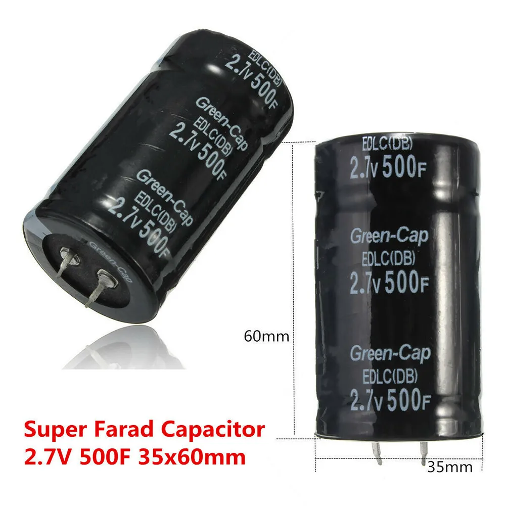 2.7V 500F Automobile Car Super Farad Capacitance Capacitor 35mm*60mm Farah Capacitor DIY For Solar Energy 83F Car Rectifiers
2.7V 500F Automobile Car Super Farad Capacitance Capacitor 35mm*60mm Farah Capacitor DIY For Solar Energy 83F Car Rectifiers