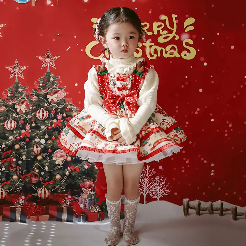 Elk Dessert Shop Autumn Lolita Girl's Sweet Sling Strap Dress Christmas Princess Plush Cape Coat Soft Sister Cute Kids Lovely
Elk Dessert Shop Autumn Lolita Girl's Sweet Sling Strap Dress Christmas Princess Plush Cape Coat Soft Sister Cute Kids Lovely