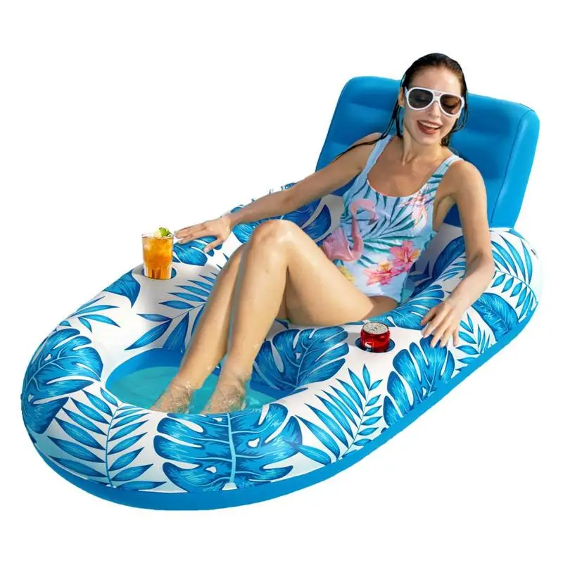 Inflatable PVC Pool Rafts With Headrest Pool Floating Chair With Cup Holder For Lakes Ponds Beach Parties Swimming Pools
Inflatable PVC Pool Rafts With Headrest Pool Floating Chair With Cup Holder For Lakes Ponds Beach Parties Swimming Pools