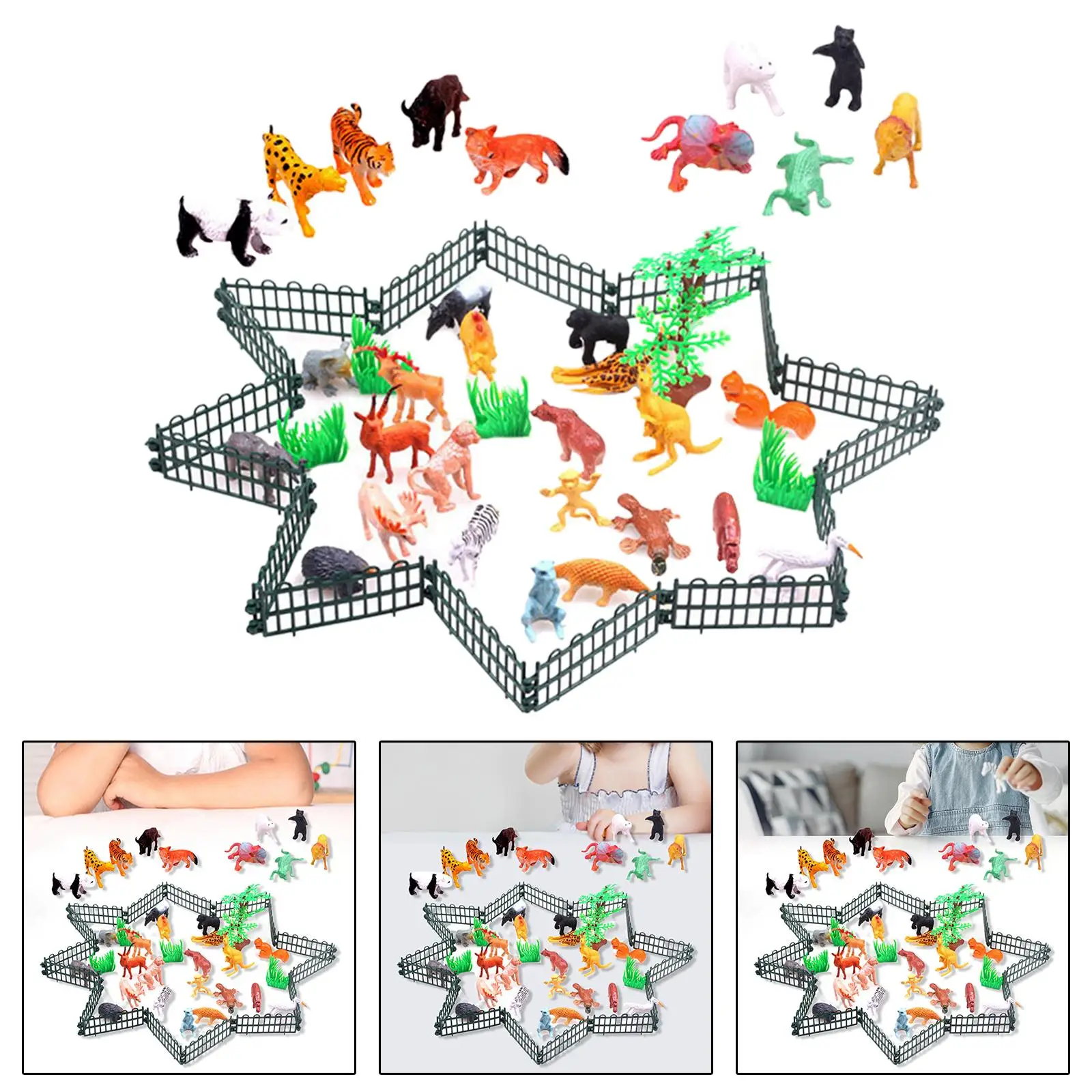 Zoo Animals Model Toy Set Birthday Gifts Simulation Multicolor Animals Figures Playset for Jungle Theme Party Living Room
Zoo Animals Model Toy Set Birthday Gifts Simulation Multicolor Animals Figures Playset for Jungle Theme Party Living Room