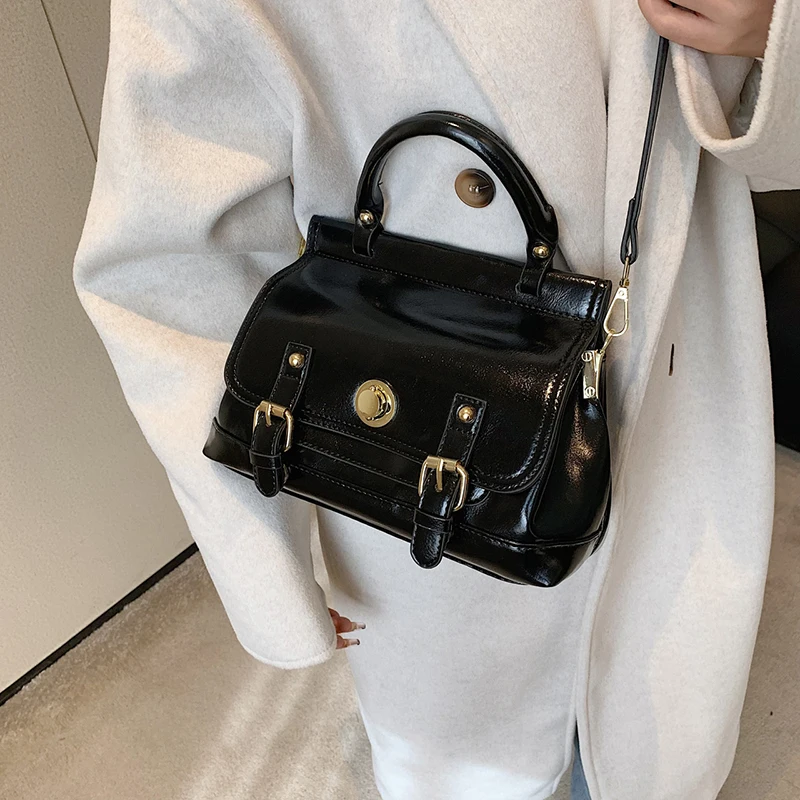 

High quality PU shoulder bag for women Luxury purses and handbag Designer crossbody bag Academy style satchel Cute messenger bag