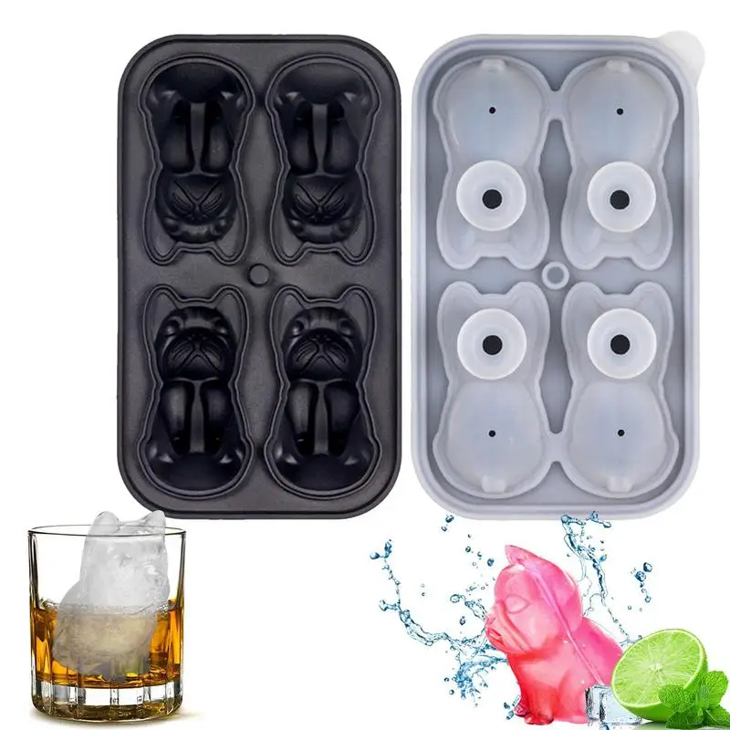 Dog Ice Cube Tray 4 Cavity Bulldog Shape Molds Easy Release Silicone Ball Maker Novelty Bulldog Shaped Drink Tray For Drinks
Dog Ice Cube Tray 4 Cavity Bulldog Shape Molds Easy Release Silicone Ball Maker Novelty Bulldog Shaped Drink Tray For Drinks