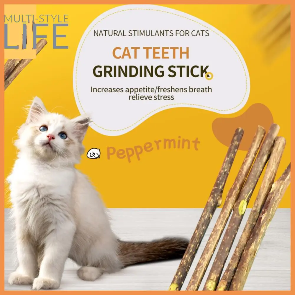 

Improve Appetite Cat Snacks Sticks Clean Teeth Natural Plants Cat Molar Stick No Additives Cats Chew Toys Pet Supplies Toys
