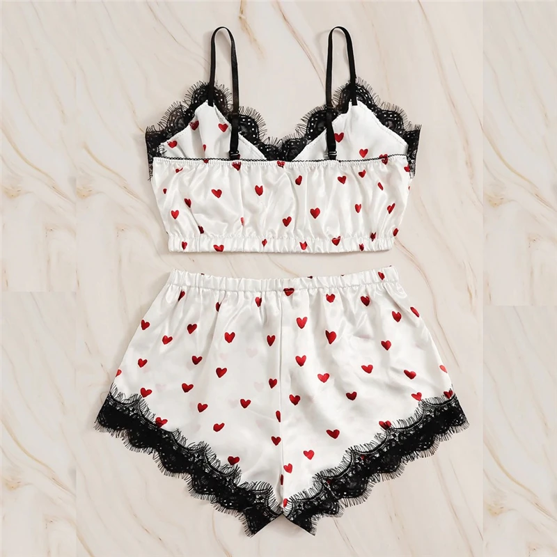 1 Set Sexy Lace Pyjamas For Women V-neck Pyjama Femme Summer Sleepwear Satin Nightwear Lingerie Underwear Femme Pajamas Sets
1 Set Sexy Lace Pyjamas For Women V-neck Pyjama Femme Summer Sleepwear Satin Nightwear Lingerie Underwear Femme Pajamas Sets