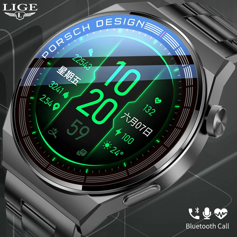 LIGE Watch For Men Smart Watch Bluetooth Call AMOLED Smartwatch Business HD Screen 380mAh Large Battery Capacity Fitness Clock
LIGE Watch For Men Smart Watch Bluetooth Call AMOLED Smartwatch Business HD Screen 380mAh Large Battery Capacity Fitness Clock