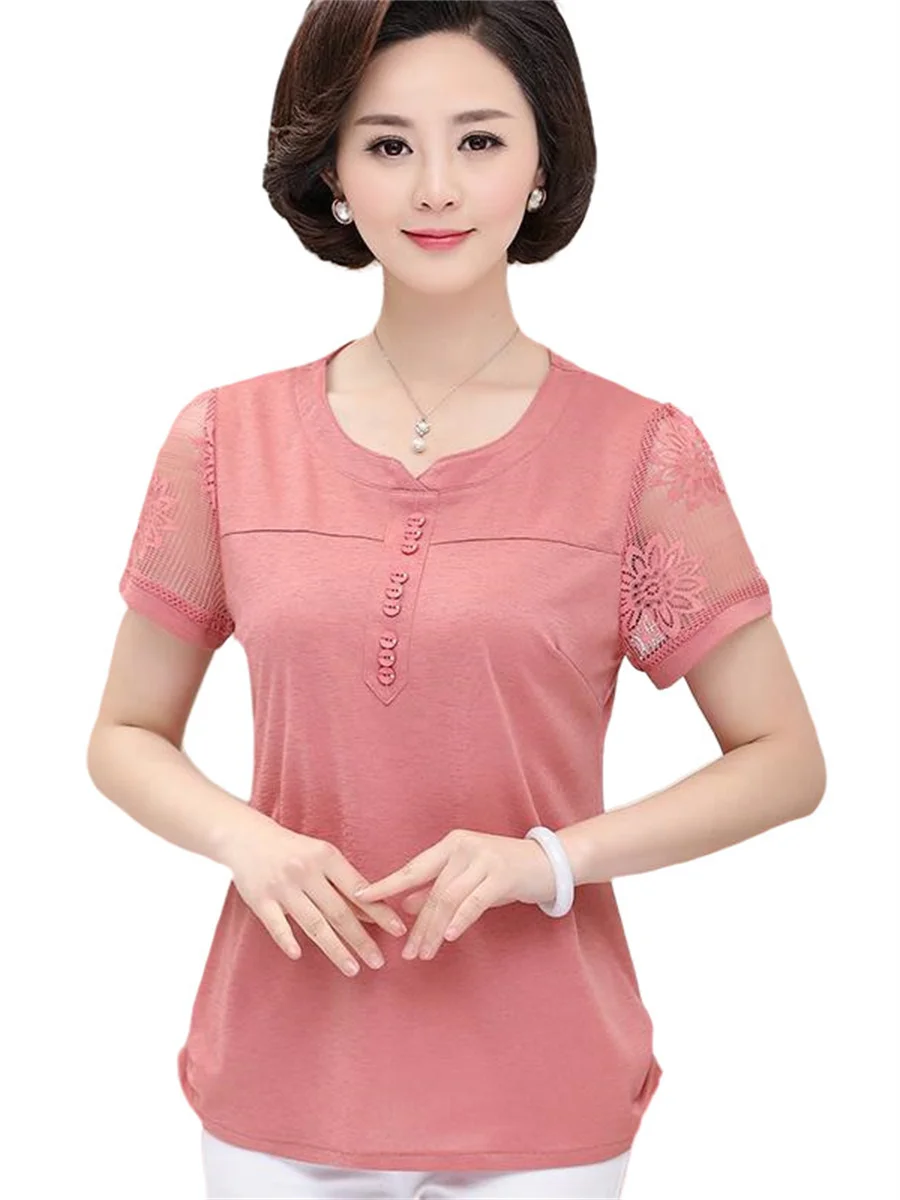 5XL Women Spring Autumn Blouses Shirts Lady Fashion Casual Short Sleeve O-Neck Sexy Lace Embroidery Blusas Printing Tops B6085
5XL Women Spring Autumn Blouses Shirts Lady Fashion Casual Short Sleeve O-Neck Sexy Lace Embroidery Blusas Printing Tops B6085