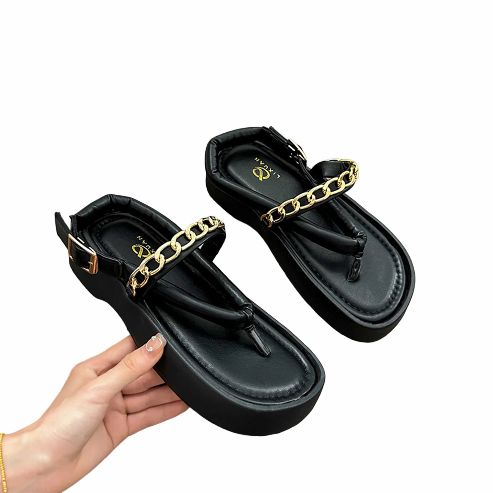 Women's Platform Flip Flops Lightweight Thick Sole Sandal Suitable for Going Beach Side Wear
Women's Platform Flip Flops Lightweight Thick Sole Sandal Suitable for Going Beach Side Wear