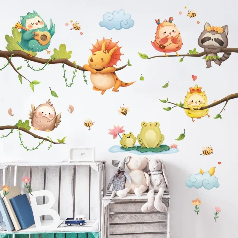 Dinosaur Wall Stickers For Kids Rooms Cartoon Animals Home Decor Bedroom Decorative Vinyl For Walls PVC Room Decoration
Dinosaur Wall Stickers For Kids Rooms Cartoon Animals Home Decor Bedroom Decorative Vinyl For Walls PVC Room Decoration