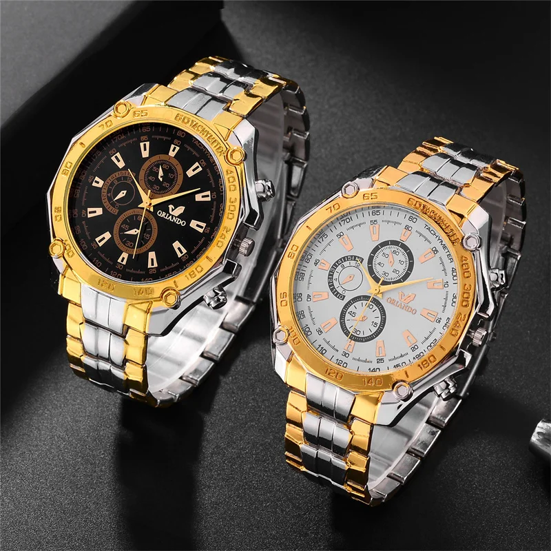 

Luxury Gold Metal Wirst Watches Men 2022 Business Dress Quartz Wristwatches Steel Chain Male Clock relogio masculino Men relojes