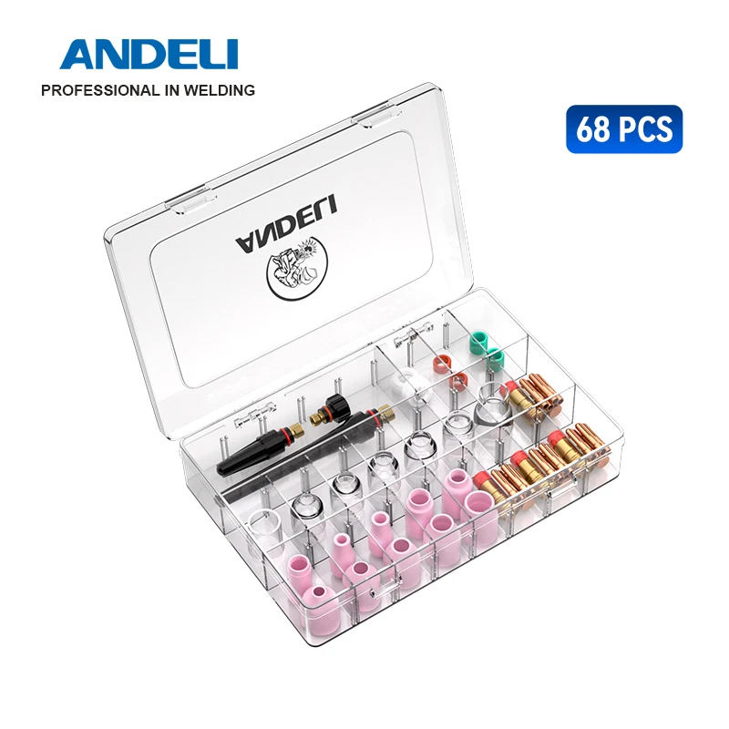 Комплект аксессуаров для сварочной горелки ANDELI WP17/18/26 
Комплект аксессуаров для сварочной горелки ANDELI WP17/18/26