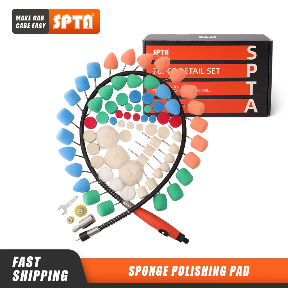 SPTA Mini Polishing Machine Car Beauty Detailing Extention Tools Buffer Detail Polish Pads Kit For Rotary Polisher & Drill
SPTA Mini Polishing Machine Car Beauty Detailing Extention Tools Buffer Detail Polish Pads Kit For Rotary Polisher & Drill
