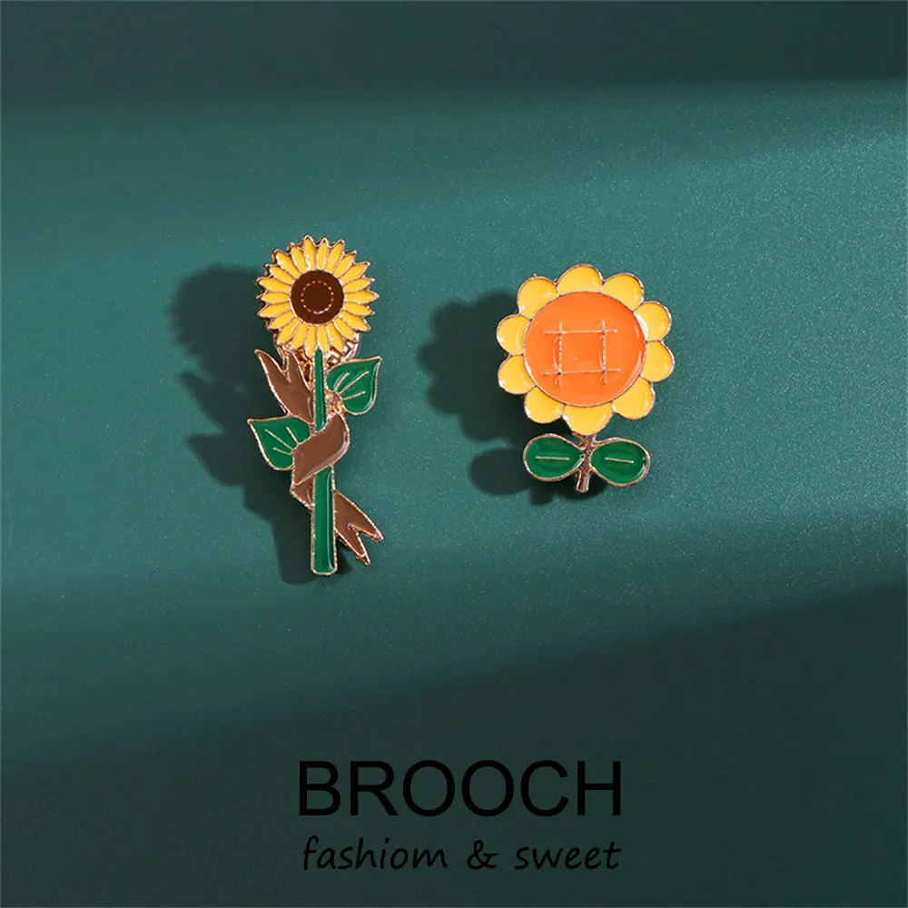 Креативные броши в виде подсолнухов и растений, изящный Цветок, металлическая капля, масляная эмблема, аксессуары для одежды, модная булавка, подарок на выпускной 
Креативные броши в виде подсолнухов и растений, изящный Цветок, металлическая капля, масляная эмблема, аксессуары для одежды, модная булавка, подарок на выпускной