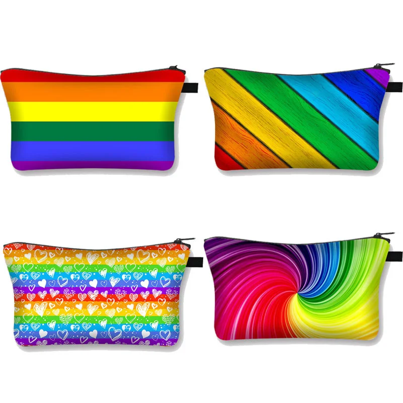 Cute Rainbow Print Cosmetic Bag Women Makeup Bags Teenager Girls Cosmetic Case Female Toiletries Organizer Small Clutch
Cute Rainbow Print Cosmetic Bag Women Makeup Bags Teenager Girls Cosmetic Case Female Toiletries Organizer Small Clutch