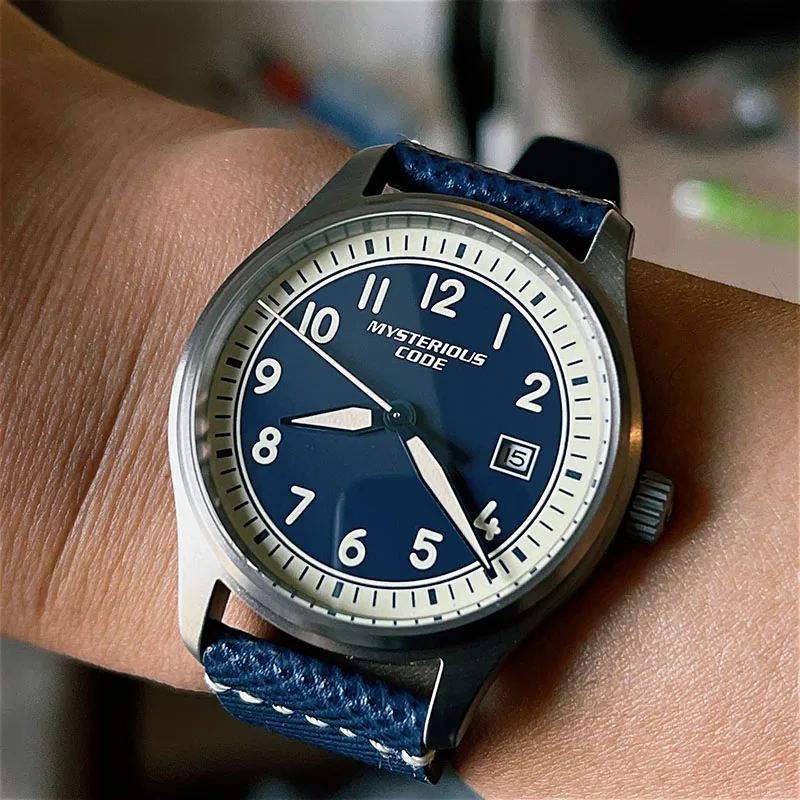 Casual 40mm Mysterious Code Titanium Alloy Pilot Automatic Mechanical Movement Luminous Calendar Sapphire Men's Watches
Casual 40mm Mysterious Code Titanium Alloy Pilot Automatic Mechanical Movement Luminous Calendar Sapphire Men's Watches