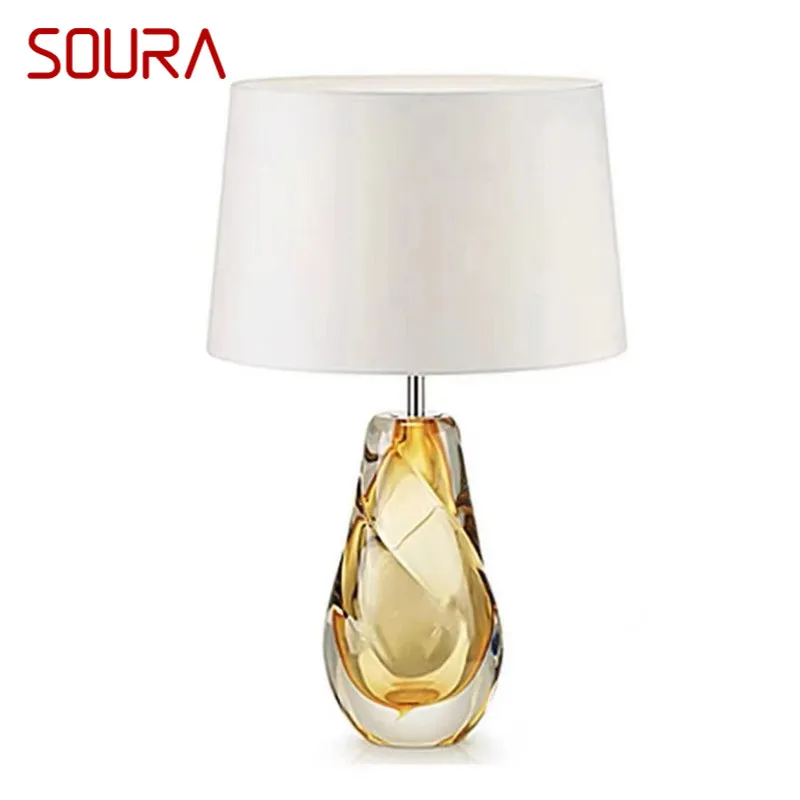 

SOURA Nordic Modern Glaze Table Lamp Fashionable Art Iiving Room Bedroom Hotel LED Personality Originality Desk Light