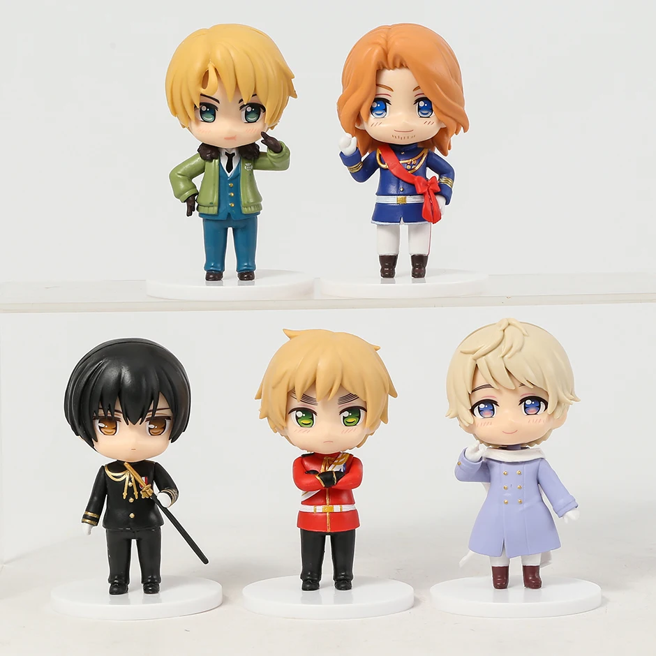9cm 5pcs Axis Powers Alfred Ivan Francis Arthur Kiku Honda Anime Q Version PVC Figures Toys Dolls Gift
9cm 5pcs Axis Powers Alfred Ivan Francis Arthur Kiku Honda Anime Q Version PVC Figures Toys Dolls Gift