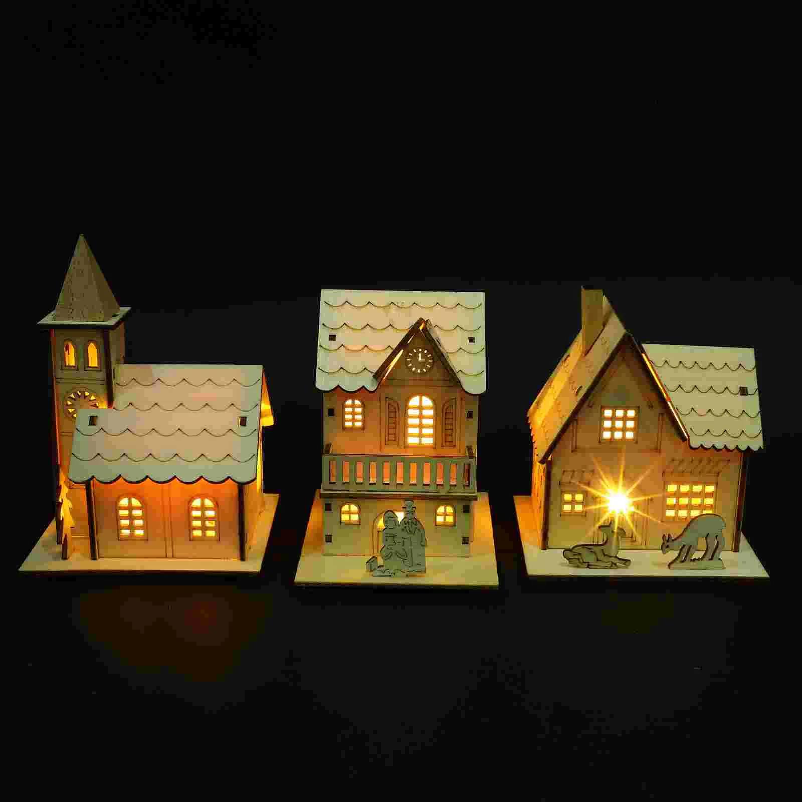 Creative Christmas Decorations Wooden Luminous Cabin Decorations Mini House Shape Decorations Micro House Landscape Decors
Creative Christmas Decorations Wooden Luminous Cabin Decorations Mini House Shape Decorations Micro House Landscape Decors