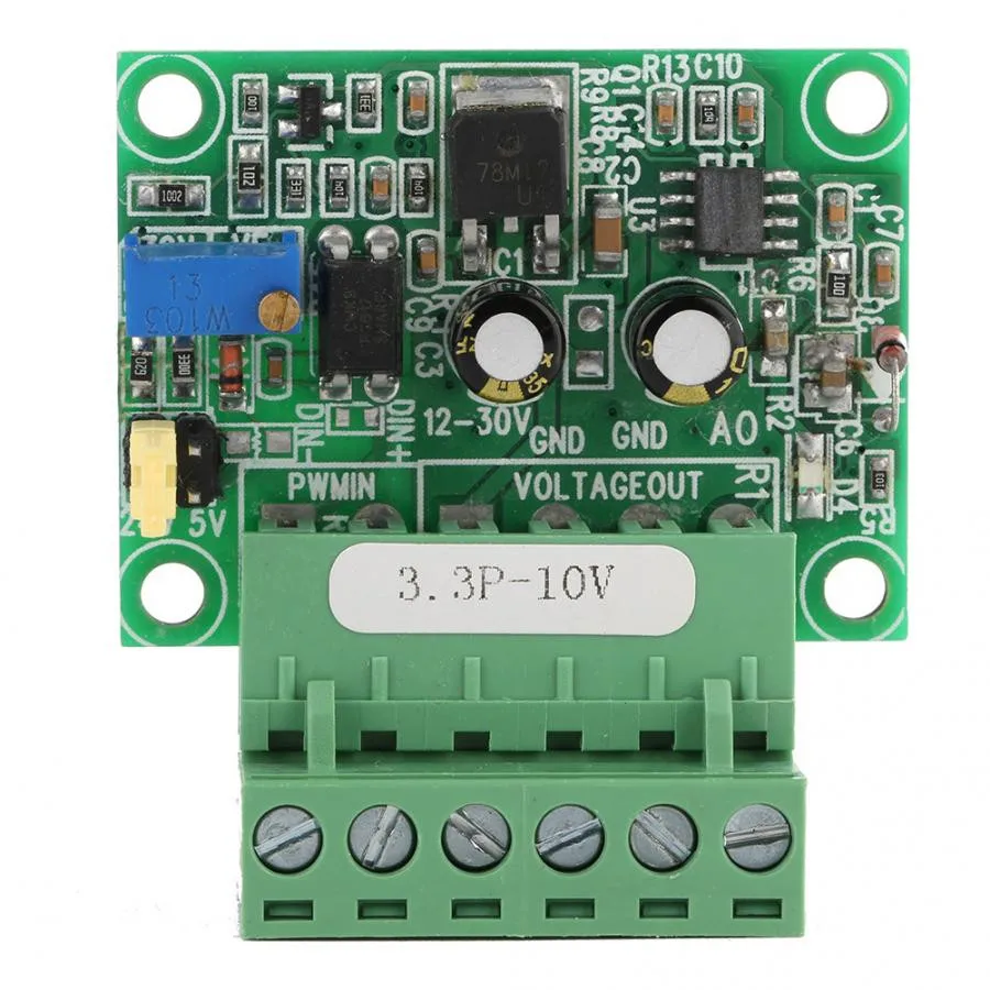 3.3P-5V 3.3V PWM Signal To 0-10V Voltage Converter D/A Digital-Analog PLC Module For Electrical Equipment Accessories
3.3P-5V 3.3V PWM Signal To 0-10V Voltage Converter D/A Digital-Analog PLC Module For Electrical Equipment Accessories