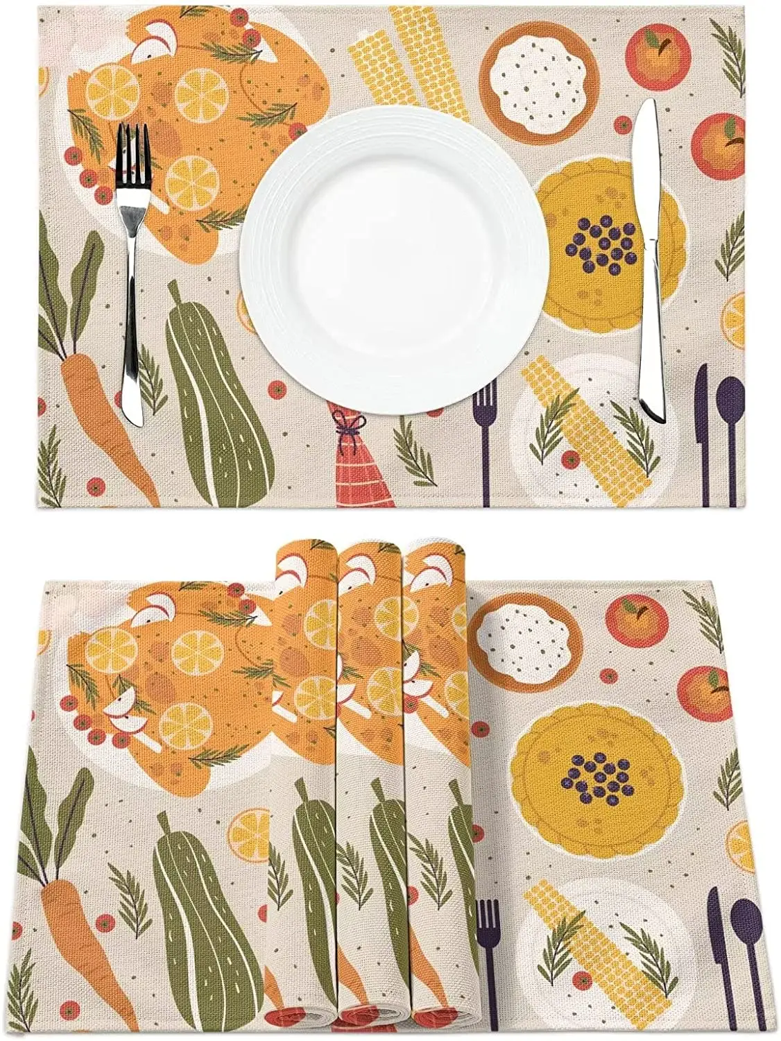 Happy Thanksgiving Day Pumpkin Turkey Placemat Set of 4 Table Mat Autumn Leaf Harvest Table Mats Placemats 12x18 In for Dining
Happy Thanksgiving Day Pumpkin Turkey Placemat Set of 4 Table Mat Autumn Leaf Harvest Table Mats Placemats 12x18 In for Dining