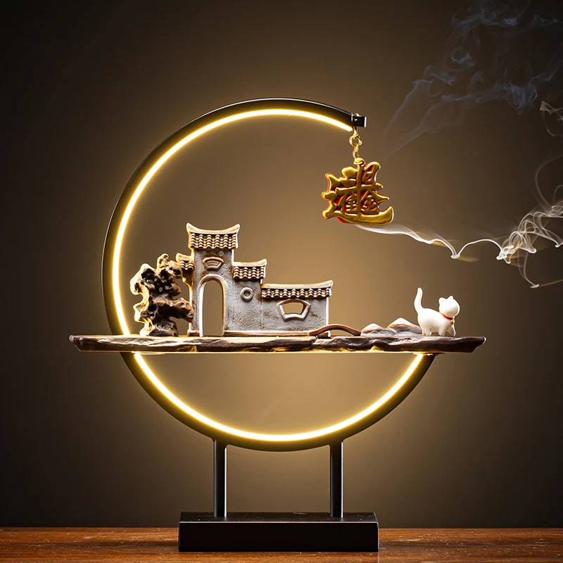 Large Incense Burner Holder Luxury with Led Light Backflow Incense Burner Orthodox Home Aesthetic Cascada De Humo Home Decor
Large Incense Burner Holder Luxury with Led Light Backflow Incense Burner Orthodox Home Aesthetic Cascada De Humo Home Decor