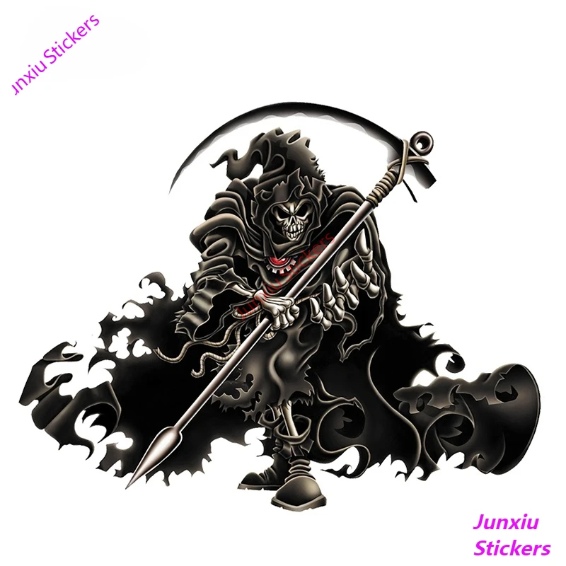 Grim Reaper Skull for Helmet Decal Funny Car Sticker Car Styling Motorcycle Car Decal Wall Decor SUV Fine Decal Decor PVC13x10cm 
Grim Reaper Skull for Helmet Decal Funny Car Sticker Car Styling Motorcycle Car Decal Wall Decor SUV Fine Decal Decor PVC13x10cm