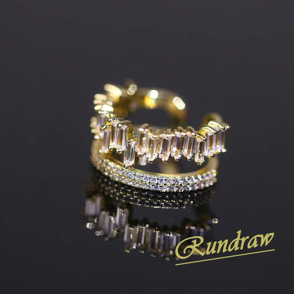 Rundraw Classic Zircon Gold Plated Rhinestones Ring Women's Punk Open Adjustable Ring Party Jewelry Gift Tous Joyera Mujer
Rundraw Classic Zircon Gold Plated Rhinestones Ring Women's Punk Open Adjustable Ring Party Jewelry Gift Tous Joyera Mujer