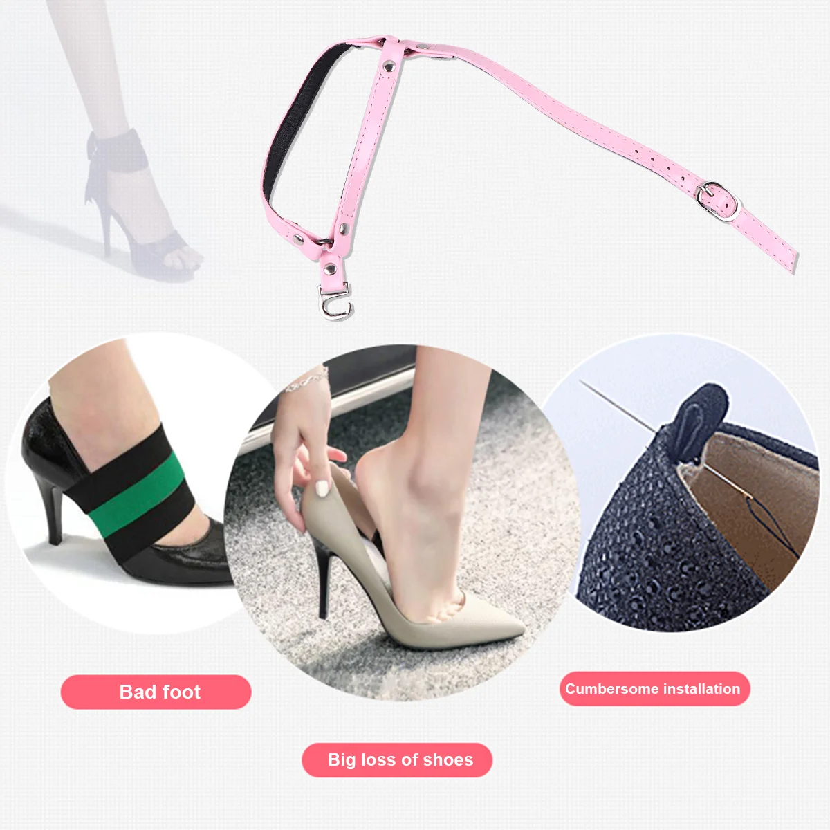 Anti-drop Shoe Strap Anti-loose Shoelace Detachable Shoelaces High Heel Elastic
Anti-drop Shoe Strap Anti-loose Shoelace Detachable Shoelaces High Heel Elastic