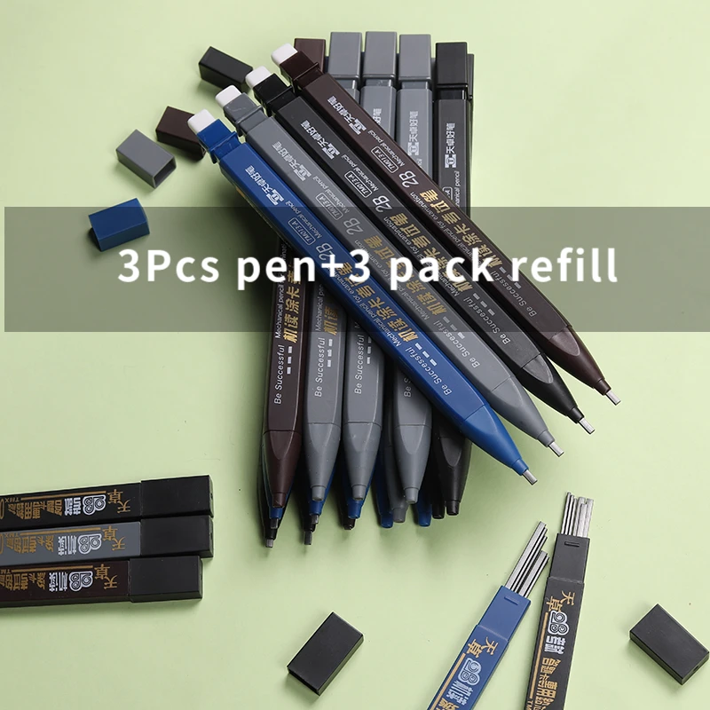 Flat School Writing Pencil Eraser Automatic 2.0mm Supplies 3 Thick Mechanical With Sets Test Head Drawing Refills Office
Flat School Writing Pencil Eraser Automatic 2.0mm Supplies 3 Thick Mechanical With Sets Test Head Drawing Refills Office
