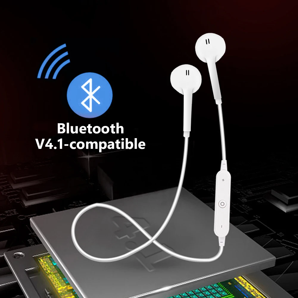 S6 Sport Wireless Headphone Bluetooth-compatible Earphone with Mic Stereo Headset High Quality In-Ear Noise Cancelling Earpiece
S6 Sport Wireless Headphone Bluetooth-compatible Earphone with Mic Stereo Headset High Quality In-Ear Noise Cancelling Earpiece