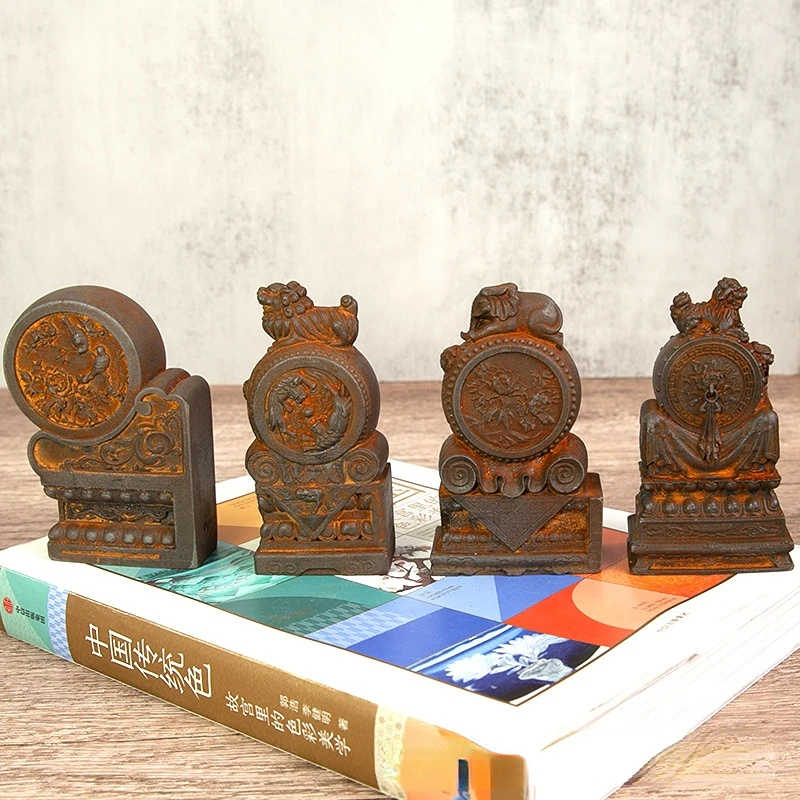 Chinese imitation cast iron rust drum stone door pier table knick-knacks pure handicrafts
Chinese imitation cast iron rust drum stone door pier table knick-knacks pure handicrafts