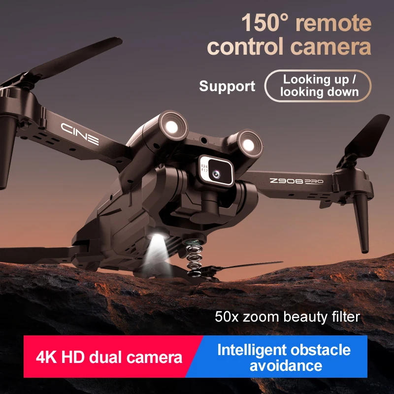 4K Professional HD Z908 Pro Drone ESC Dual Camera Optical Flow Positioning Obstacle Avoidance Remote Control Quadcopter Toy
4K Professional HD Z908 Pro Drone ESC Dual Camera Optical Flow Positioning Obstacle Avoidance Remote Control Quadcopter Toy