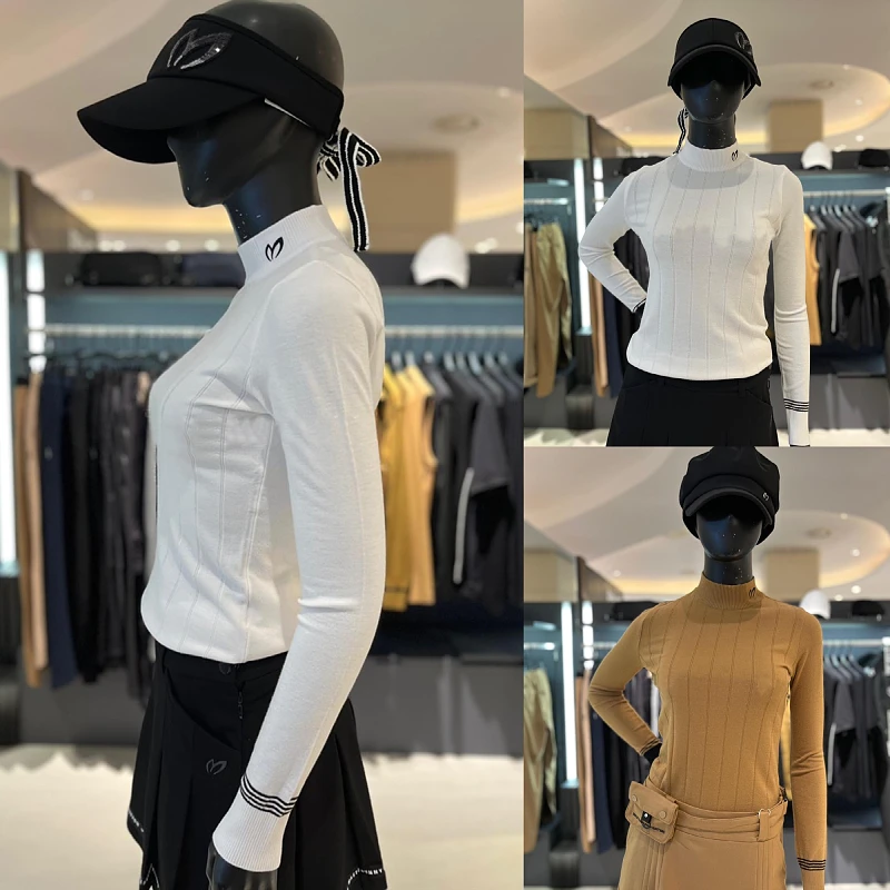 South Korea's original single new autumn and winter Golf women's golf women stand collar logo long sleeve slim-fit sweater
South Korea's original single new autumn and winter Golf women's golf women stand collar logo long sleeve slim-fit sweater