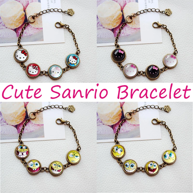Модный милый браслет Sanrio Hello Kt, Губка Боб, мультяшный браслет в стиле ретро, детская игрушка для девочек, подарки
Модный милый браслет Sanrio Hello Kt, Губка Боб, мультяшный браслет в стиле ретро, детская игрушка для девочек, подарки