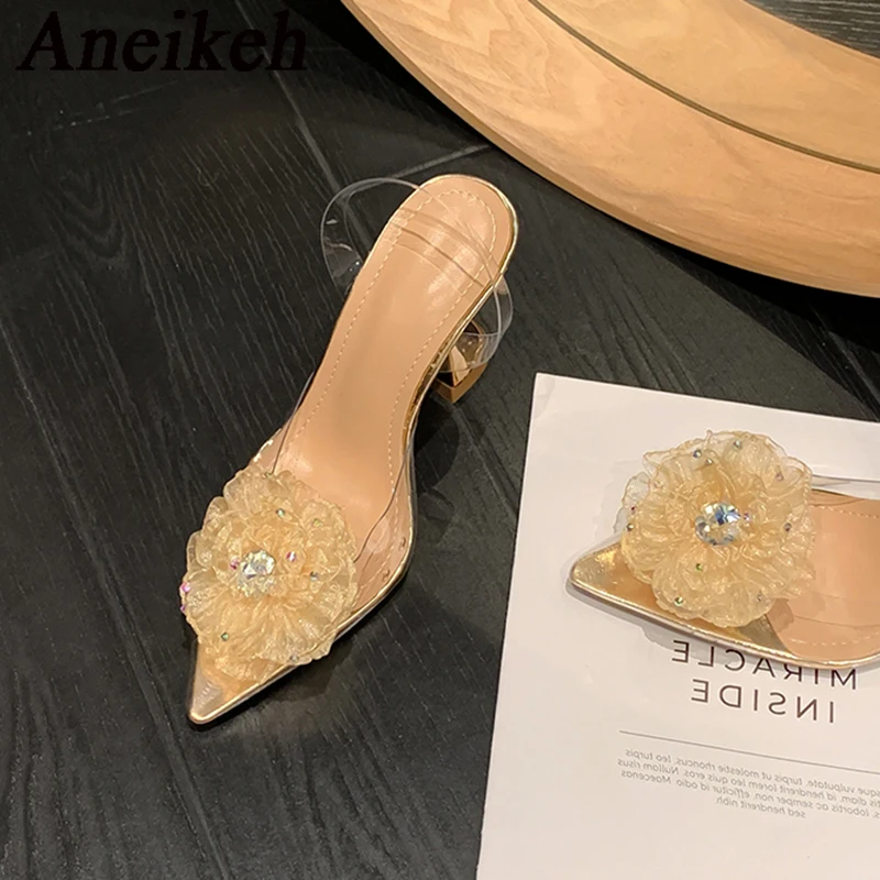 Aneikeh Concise Strange Style Transparent High Heels Pumps Wedding Shoes For Women Bride Fashion Crystal Flower Designer Sandals
Aneikeh Concise Strange Style Transparent High Heels Pumps Wedding Shoes For Women Bride Fashion Crystal Flower Designer Sandals