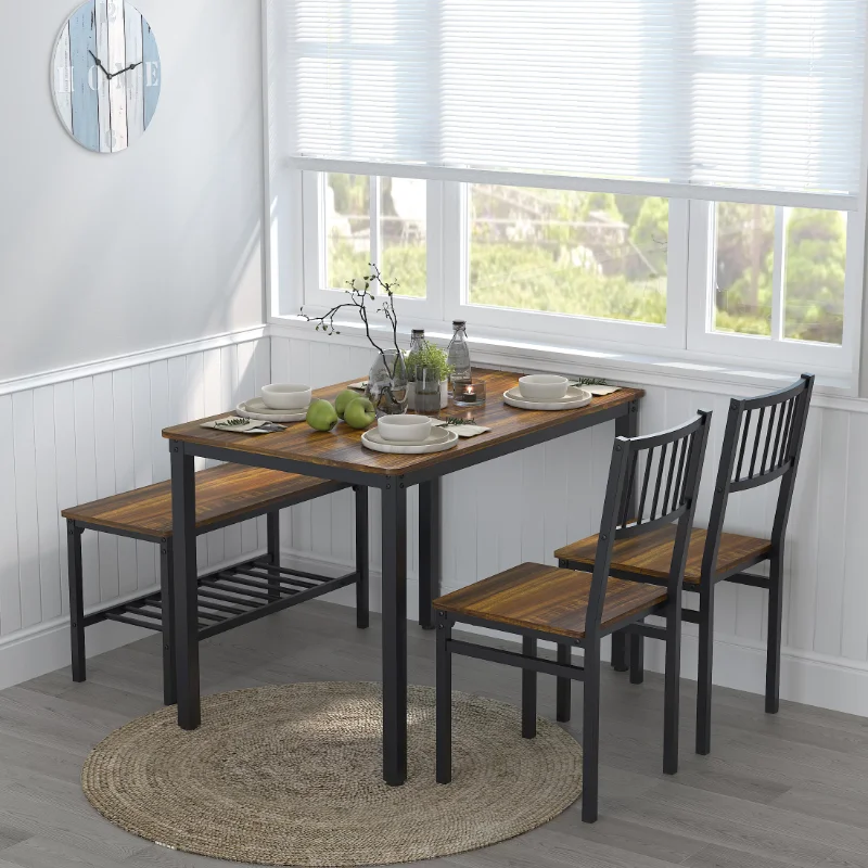 Gezen Dining Table Set with 2 Chairs and a Bench, Rectangular Console Table Side Table with Storage for Home Kitchen Dining
Gezen Dining Table Set with 2 Chairs and a Bench, Rectangular Console Table Side Table with Storage for Home Kitchen Dining