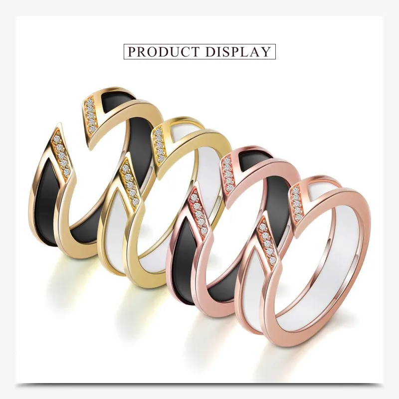 

2020 распродажа, ювелирные изделия из драгоценных камней, открытое керамическое кольцо с инкрустированным цирконием от Swarovski, высокое качество, подходит для влюбленных, для свадьбы