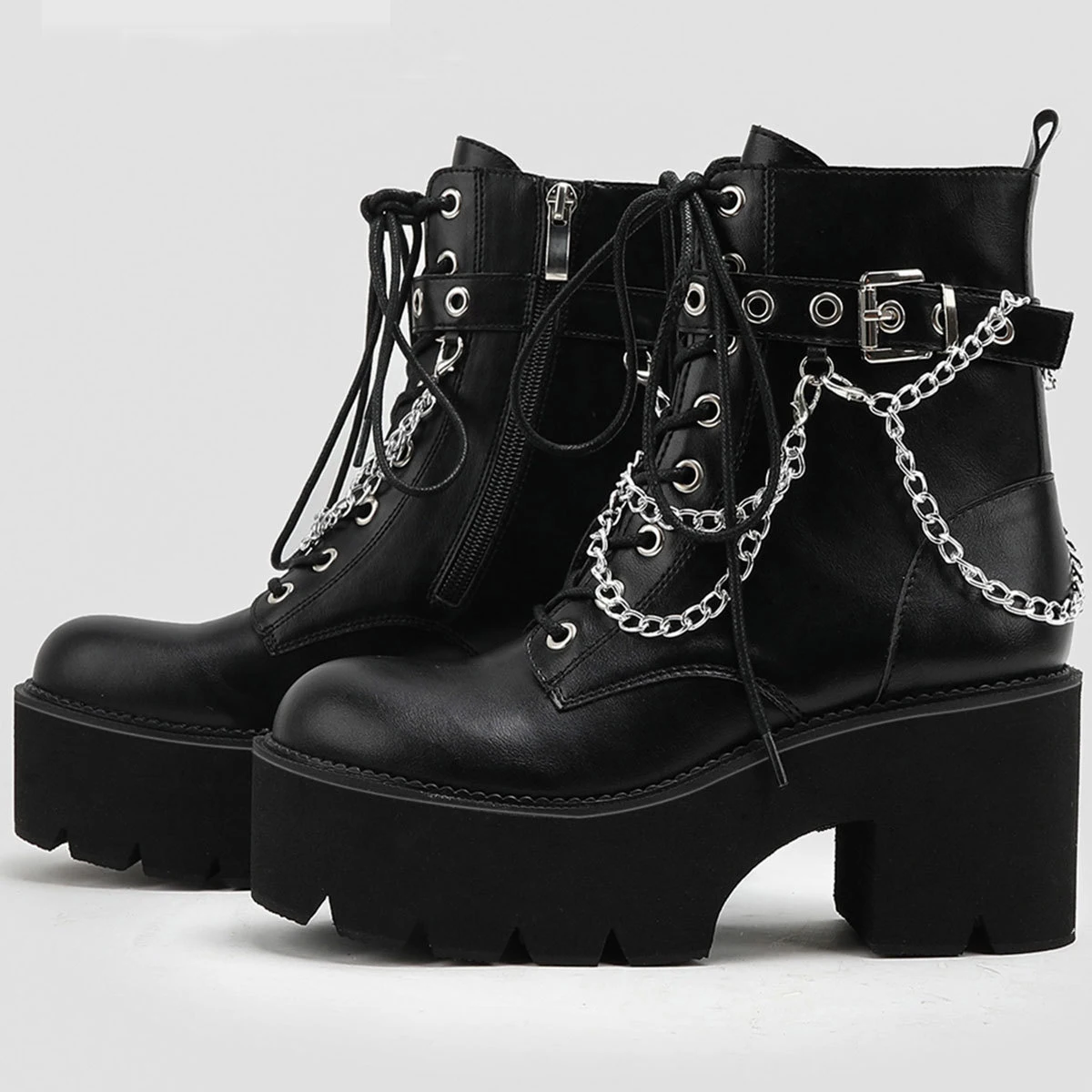 Big Size 36-43 Brand Design Ladies High Platform Boots Fashion Chain High Heels Boots Women Cosplay Wedges Punk Shoes Woman
Big Size 36-43 Brand Design Ladies High Platform Boots Fashion Chain High Heels Boots Women Cosplay Wedges Punk Shoes Woman