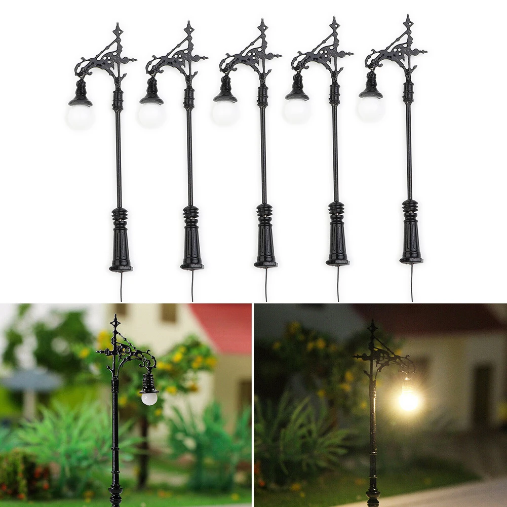 5Pcs Model Railway N Gauge Lamp 1:160 Garden Street Light LED Model Train Lamppost Layout Scenery Decoration
5Pcs Model Railway N Gauge Lamp 1:160 Garden Street Light LED Model Train Lamppost Layout Scenery Decoration