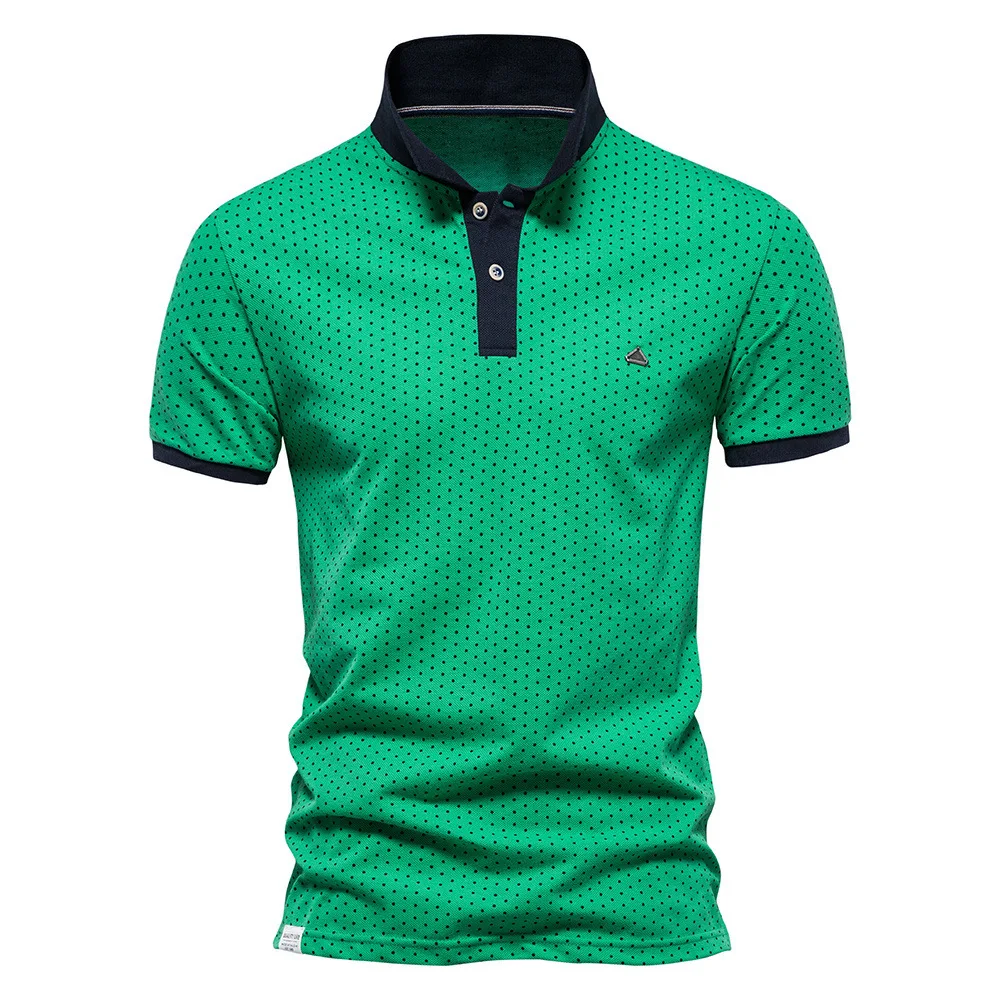 Men's Polo Shirt Summer Casual Breathable Short Sleeve Solid Polka Dots Printing Brand Men T-shirt TurnDown Collar Zipper Tops
Men's Polo Shirt Summer Casual Breathable Short Sleeve Solid Polka Dots Printing Brand Men T-shirt TurnDown Collar Zipper Tops