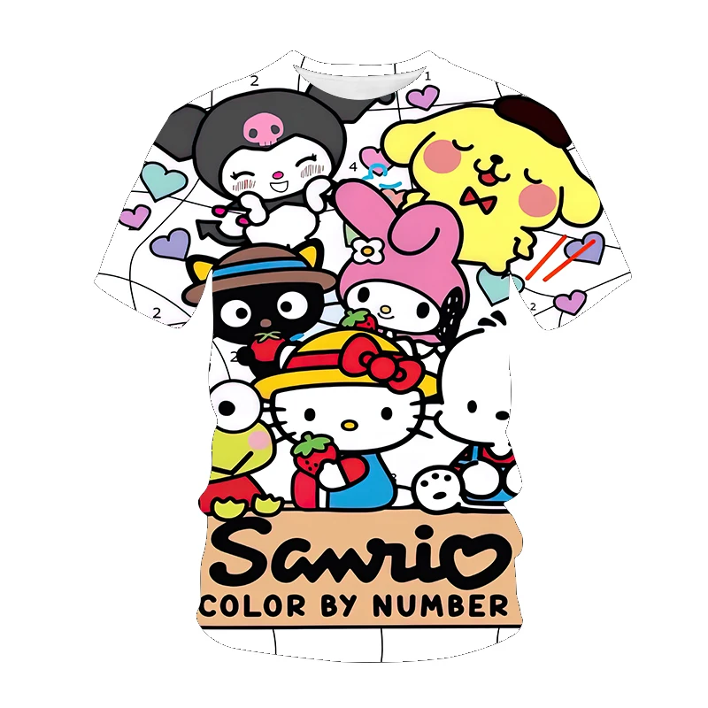 Summer Fashion New boys girls 3D print Sanrio T-shirt Hot Sale Cartoon Character Children's Casual Hello Kitty Short Sleeve Shir
Summer Fashion New boys girls 3D print Sanrio T-shirt Hot Sale Cartoon Character Children's Casual Hello Kitty Short Sleeve Shir