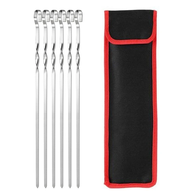 72XD Kabob Skewers BBQ Barbecue Skewer Stainless Steel Long Metal Barbecue Skewers BBQ Grilling Skewers Reusable Skewer Stick
72XD Kabob Skewers BBQ Barbecue Skewer Stainless Steel Long Metal Barbecue Skewers BBQ Grilling Skewers Reusable Skewer Stick