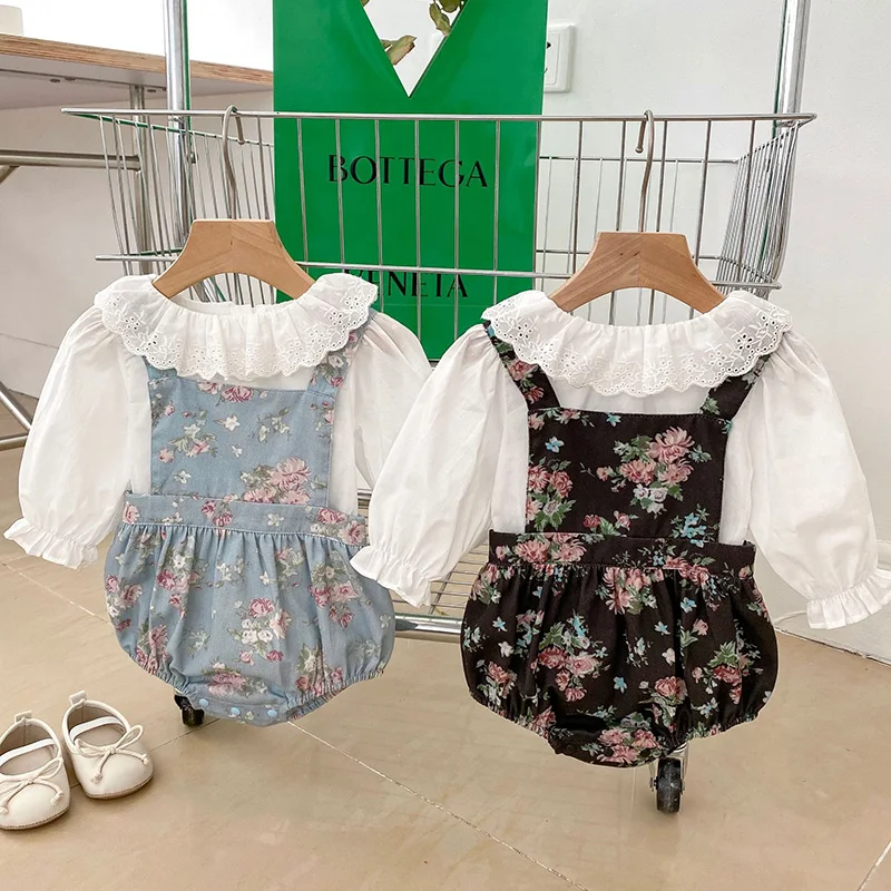 MILANCEL 2023 Autumn Baby Clothing Set White Blouse And Floral Overalls Infant Outfit
MILANCEL 2023 Autumn Baby Clothing Set White Blouse And Floral Overalls Infant Outfit