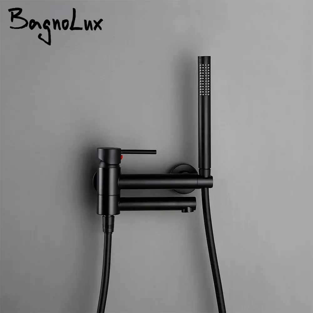 Brass Black Wall-Mounted Hot and Cold Mixed Type Bathtub Spout Hand Spray Shower Seat Bathroom Faucet
Brass Black Wall-Mounted Hot and Cold Mixed Type Bathtub Spout Hand Spray Shower Seat Bathroom Faucet