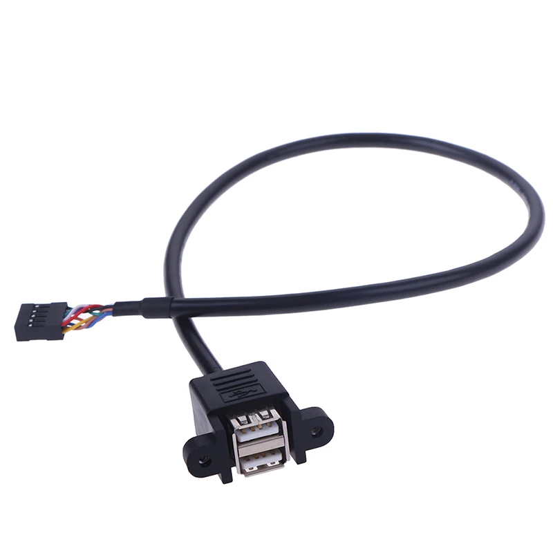 1pcs 30cm/50cm Motherboard Internal 9pin to Dual Port USB 2.0 A Female Screw Lock Panel Mount Cable Extension Cable Adapter
1pcs 30cm/50cm Motherboard Internal 9pin to Dual Port USB 2.0 A Female Screw Lock Panel Mount Cable Extension Cable Adapter