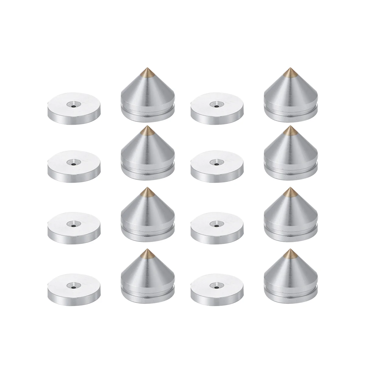 8 Set Speaker Stand Feet Foot Pad Aluminium Alloy Metal Spikes Cone Floor Foot Nail Silver
8 Set Speaker Stand Feet Foot Pad Aluminium Alloy Metal Spikes Cone Floor Foot Nail Silver
